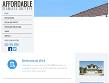 Tablet Screenshot of affordableseamlessguttersaz.com